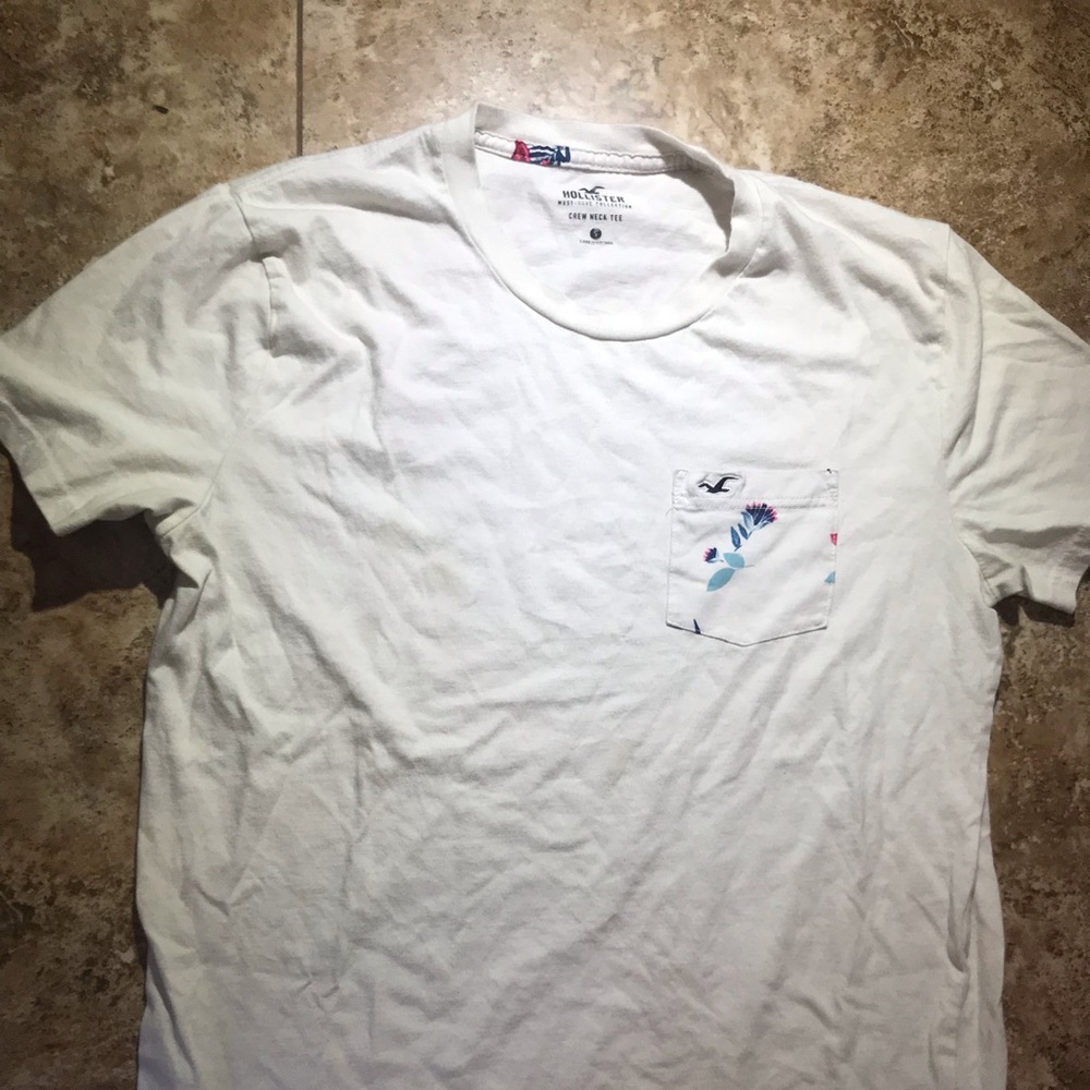 White Hollister Crew Neck T-shirt